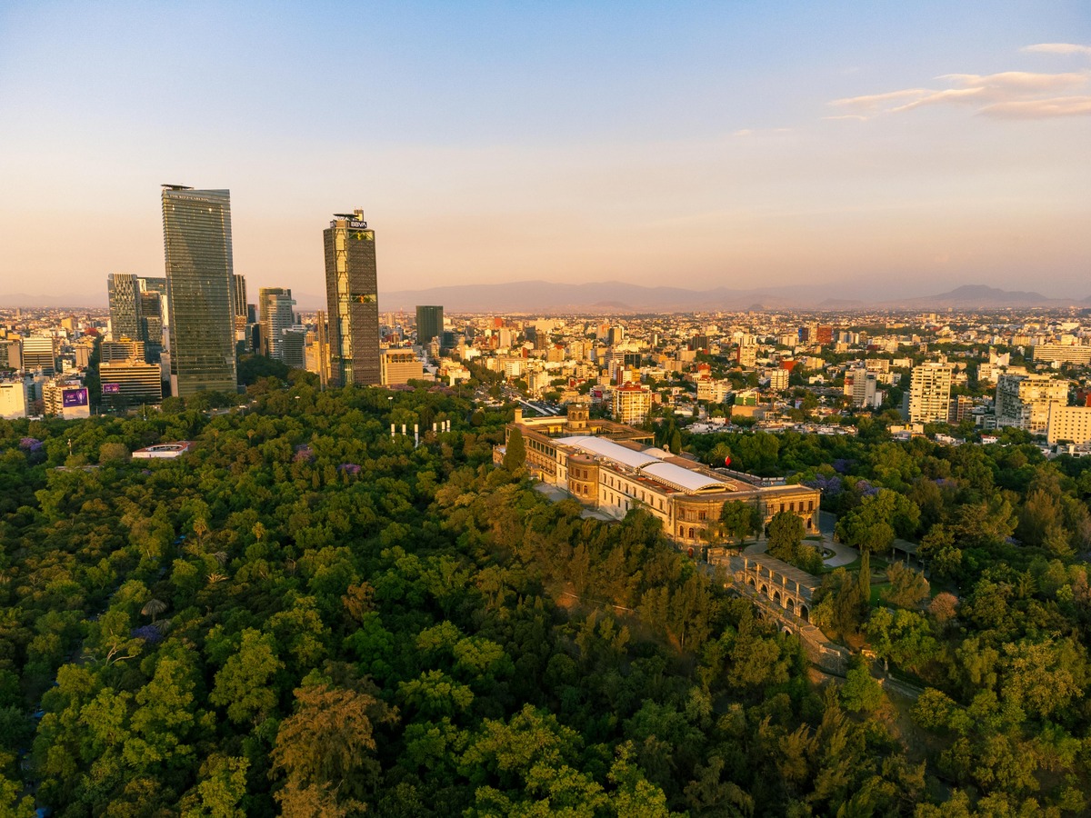 Chapultepec Castle at sunset