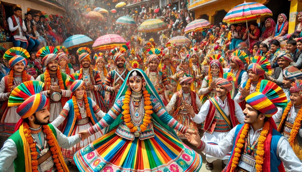 Colorful festival in Uttarakhand