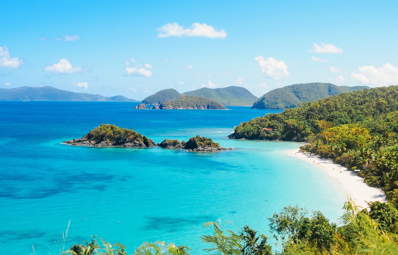 Pristine coral islands and a clear lagoon