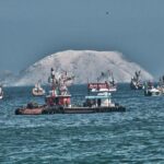 Chimbote Port and Boats during Sunset