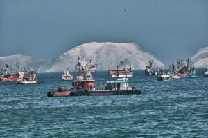 Chimbote Port and Boats during Sunset