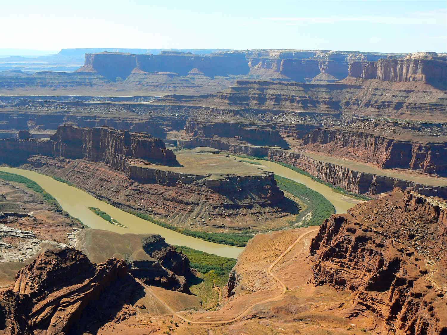 Visitors hiking in Dead Horse Ranch State Park