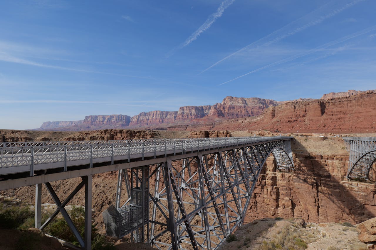 Navajo Bridge across the Colorado River in the Grand Canyon National Park Navajo Bridge across the Colorado River in the Grand Canyon National Park